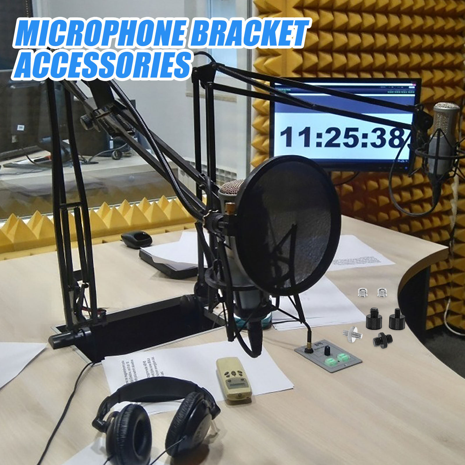 Desk Setup With Mic - Adaptador de Rosca para Microfone (6