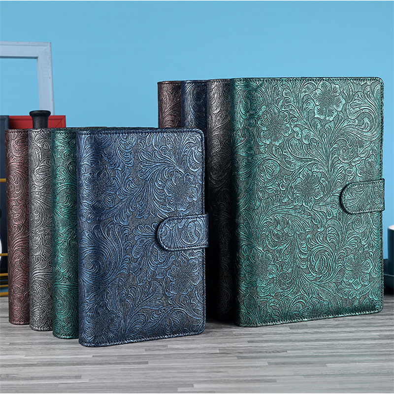 Ring Binder Box - A6/A5 Vintage Em Relevo Couro PU