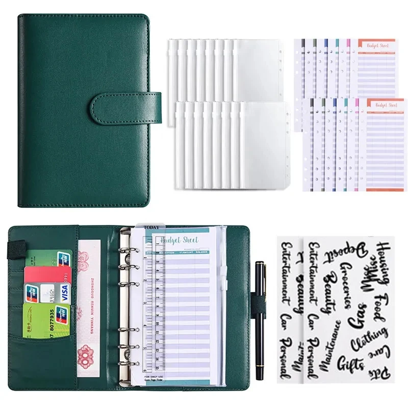 Ring Binder Box - Macaron cor a6 orçamento pasta planejador