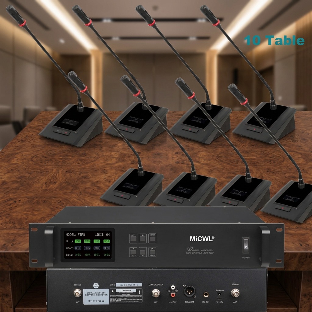 Desk Setup With Mic - Sistema de Microfone Sem Fio Digital