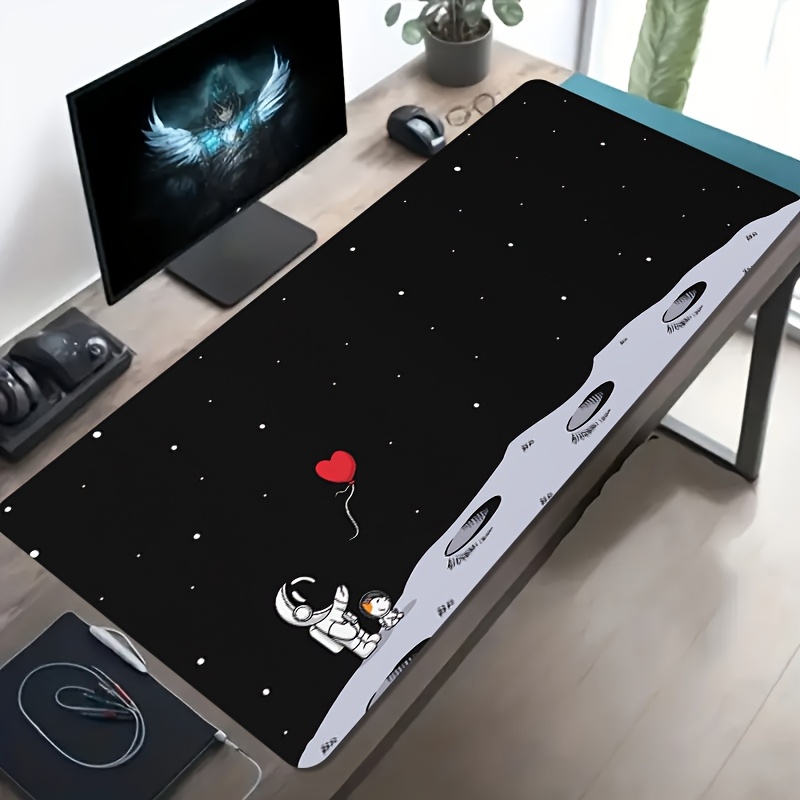 Desk Setup Laptop And Pc - Mouse Pad Gamer Extragrande Astronauta na