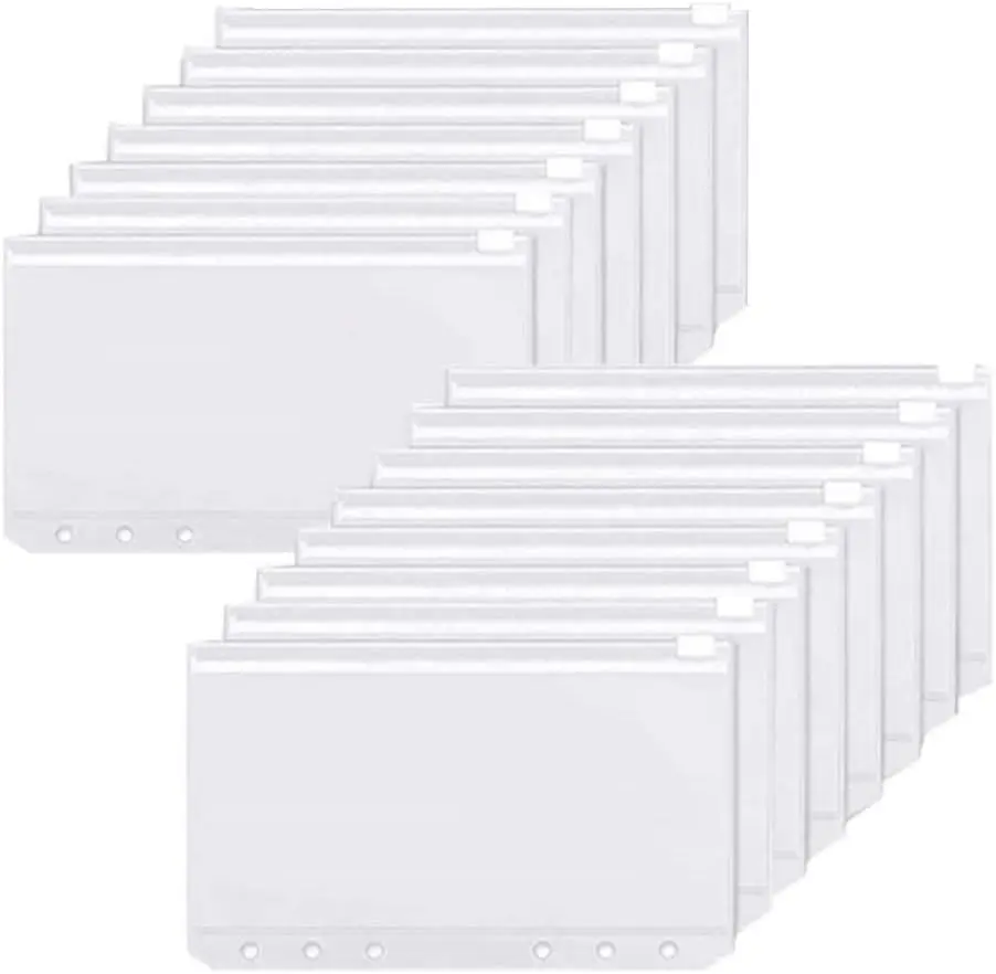 Ring Binder Box - Bolsos para fichário a6, 6 buracos,