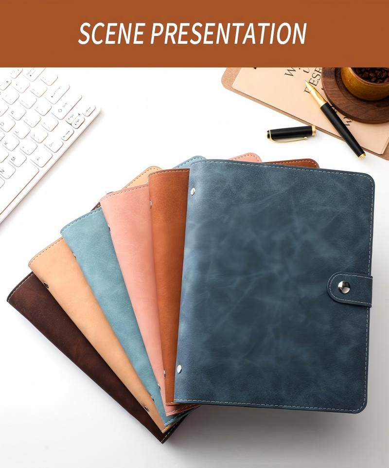 Pasta de caderno de couro PU m - Ring Binder Box avaliação e preço