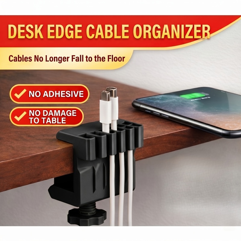3 clipes organizadores de cabo - Desk Setup Equipment avaliação e preço