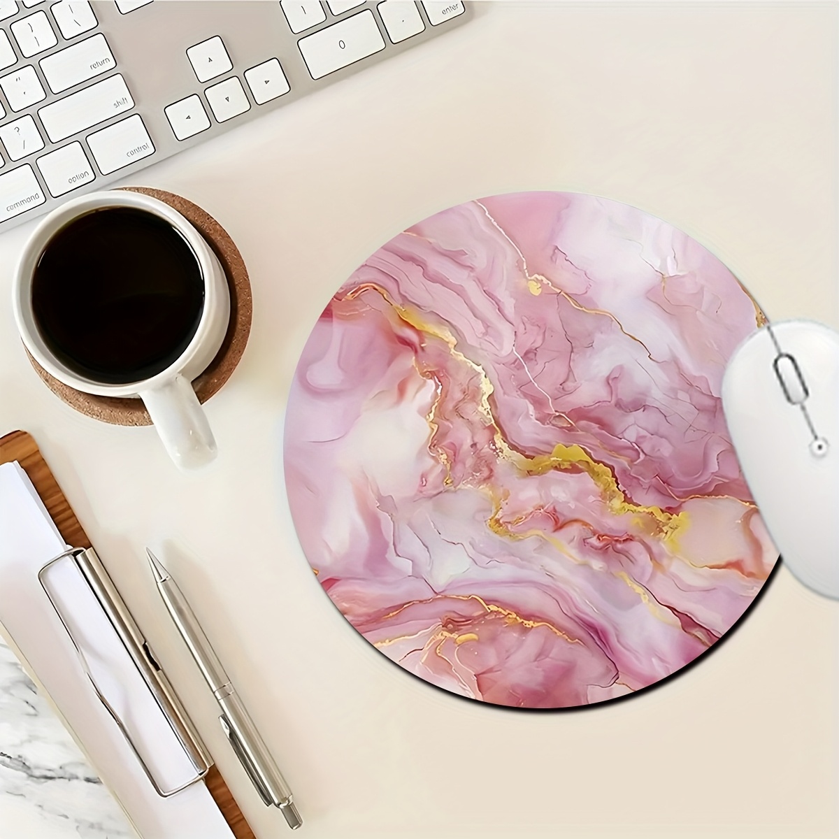 Mouse Pad de Mármore Rosa para - Desk Setup Laptop And Pc avaliação e preço