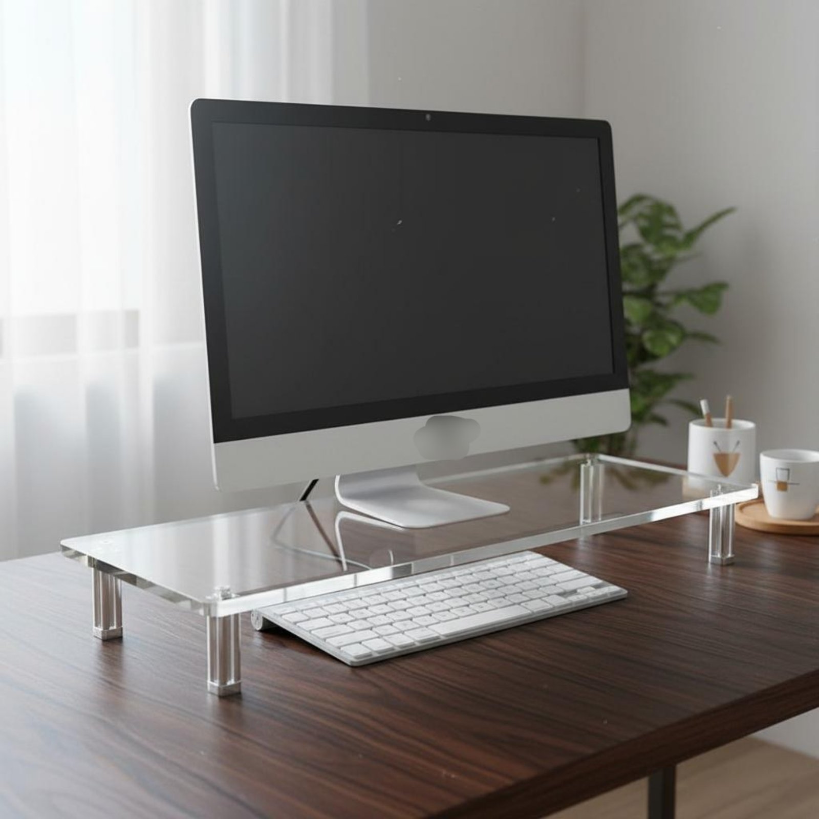 Suporte de Monitor em Acrílico - Desk Setup Organizer avaliação e preço