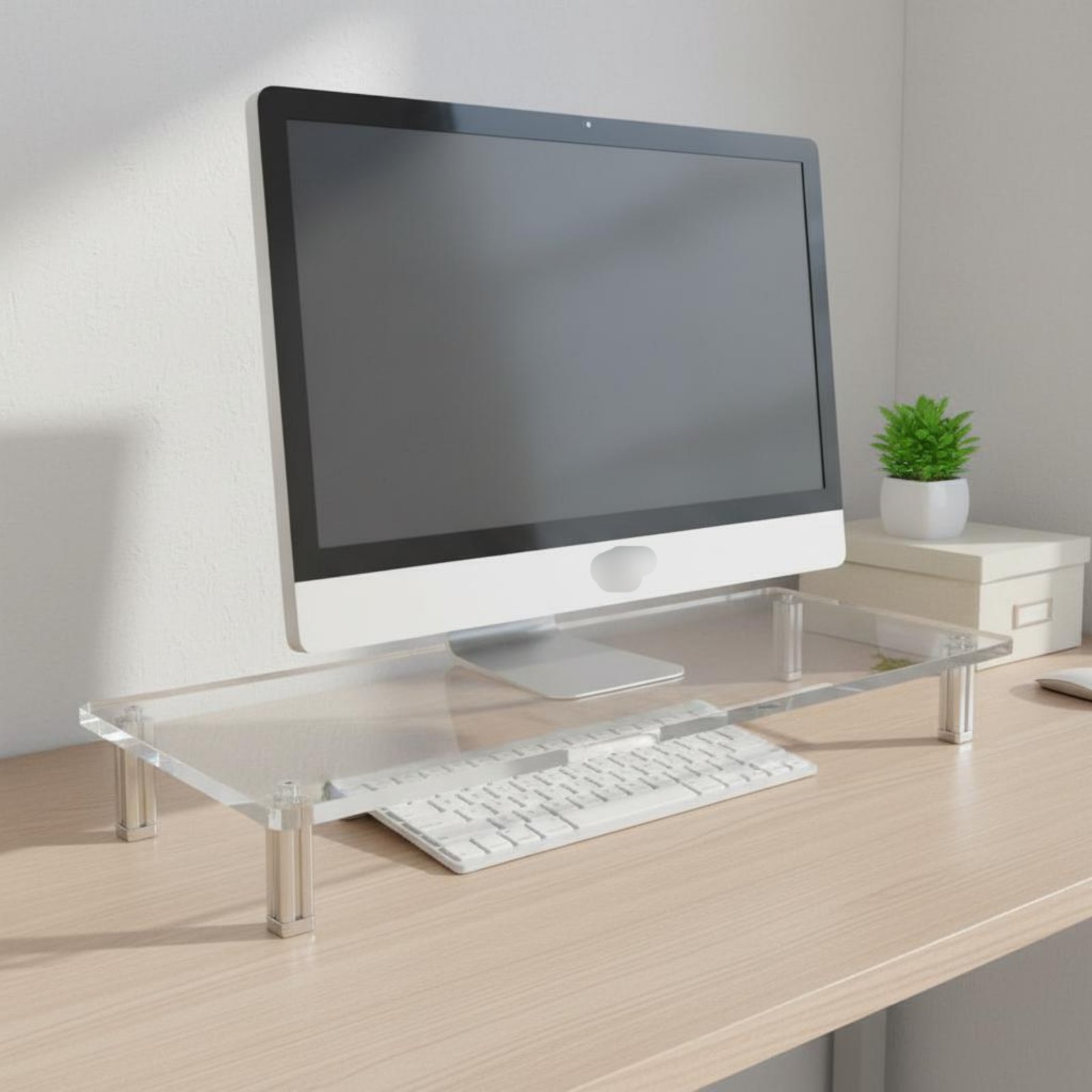 Suporte de Monitor em Acrílico - Desk Setup Organizer avaliação e preço