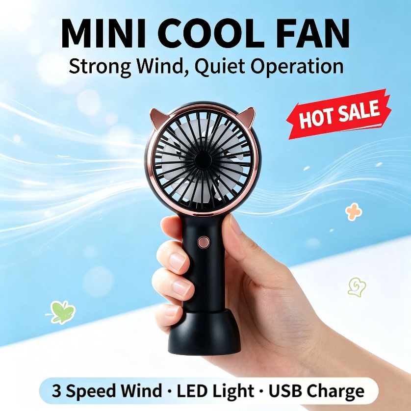 Ventilador Portátil com Luz LE - Led Desk Light Usb avaliação e preço