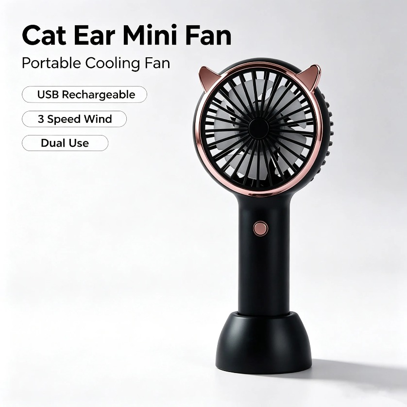 Ventilador Portátil com Luz LE - Led Desk Light Usb avaliação e preço