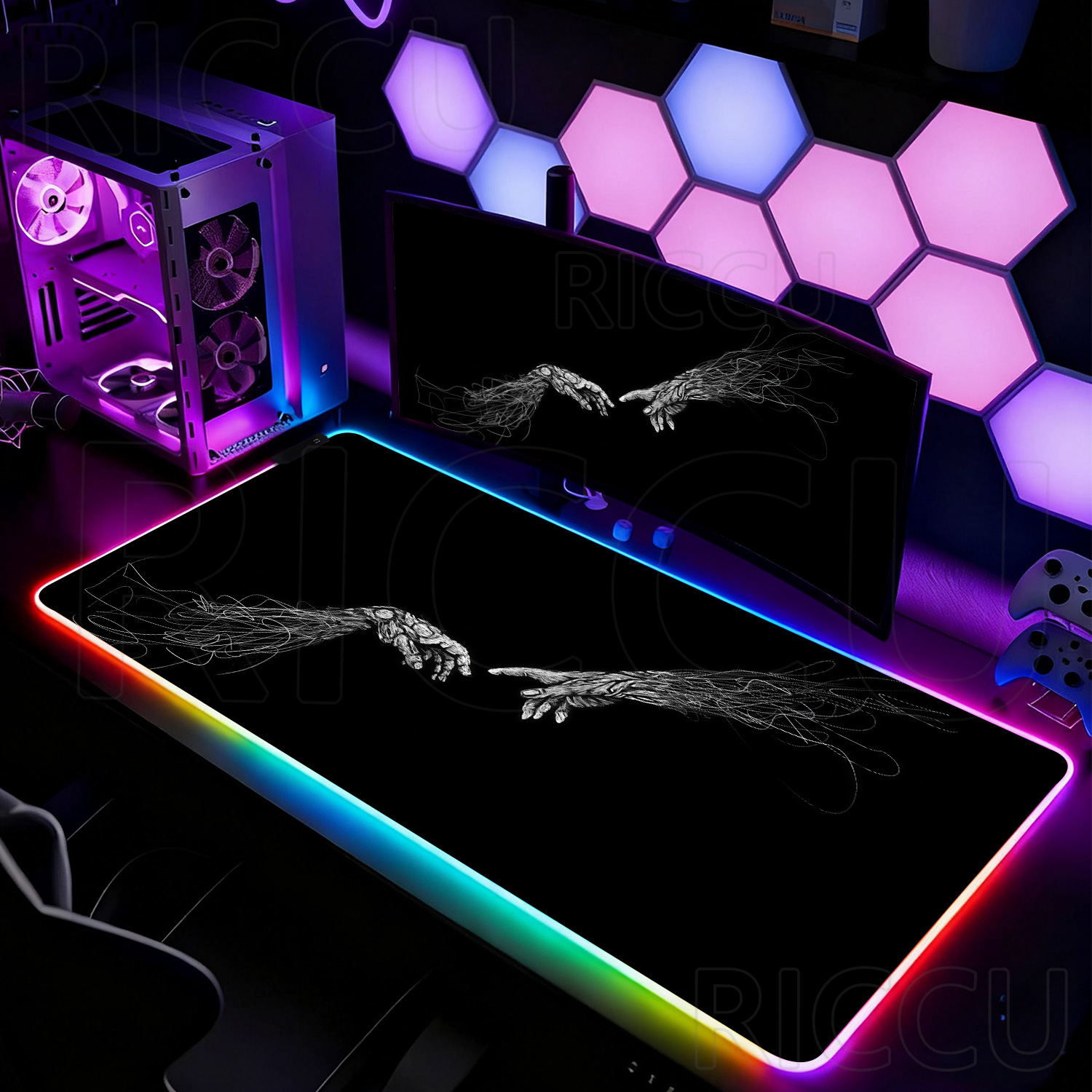 Mouse Pad RGB XXL HD Grande Pr - Desk Setup Laptop And Pc avaliação e preço