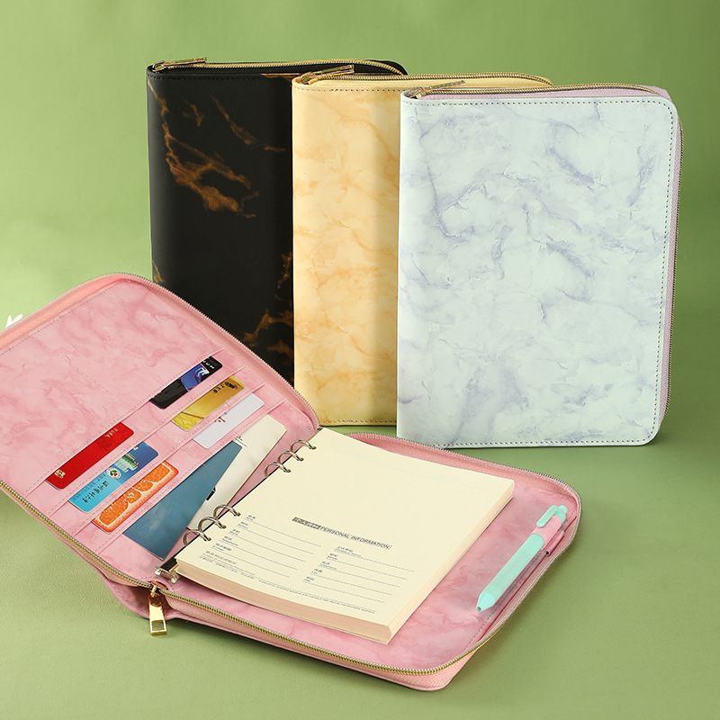 Nova pasta brilhante a5 a6 com - Ring Binder Box avaliação e preço